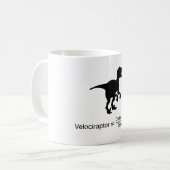 velociraptor grappige wetenschap koffiemok (Voorkant links)