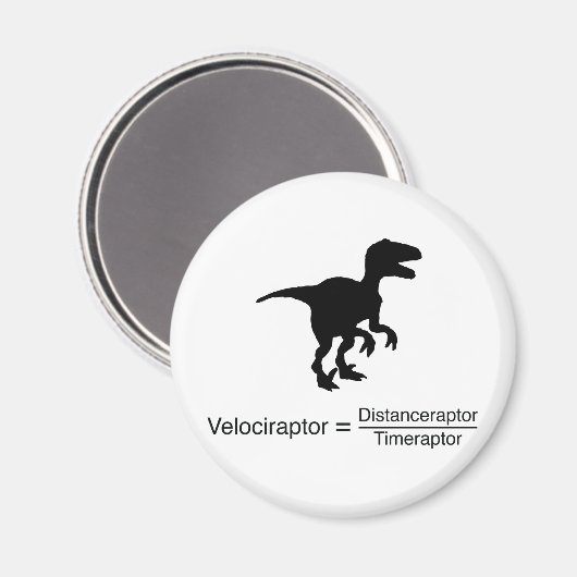 velociraptor grappige wetenschap magneet (Voorkant / Achterkant)