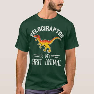 Velociraptor Is Mijn spirit Dier Paleontoloog v T-shirt