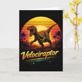 Velociraptor Kaart (Gele Bloem)