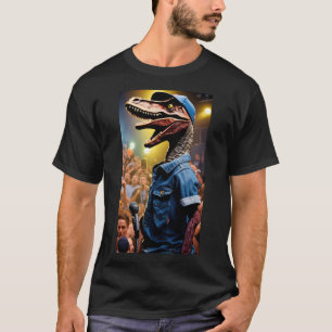 Velociraptor Rap Star T-shirt ontwerp