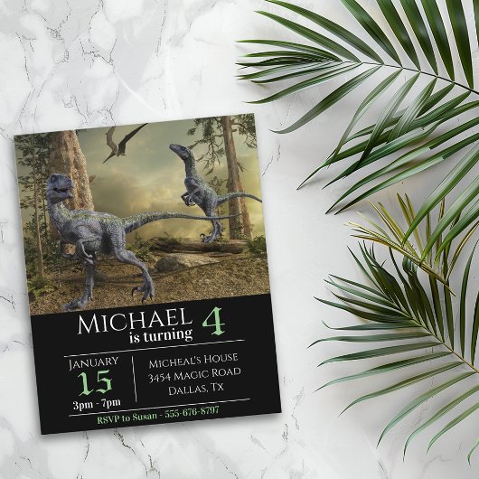 Velociraptor Raptor Dinosaur Birthday