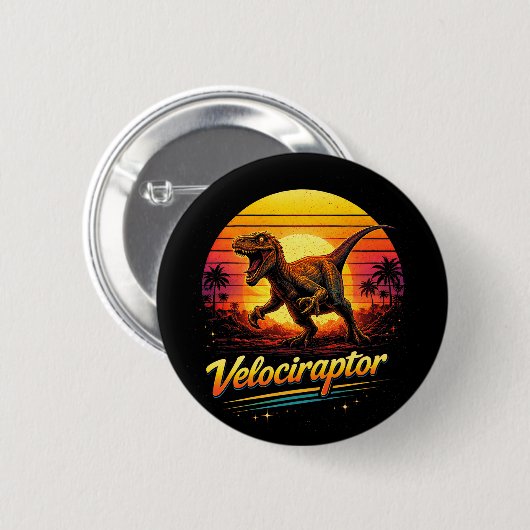 Velociraptor Ronde Button 5,7 Cm (Voorkant /achterkant)