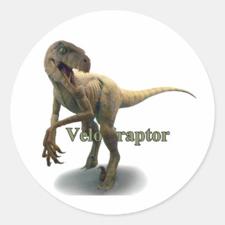 Velociraptor Ronde Sticker