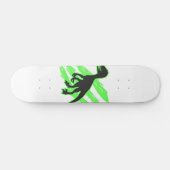 Velociraptor silhouette - Kies achtergrondkleur Skateboard (Horizontaal)