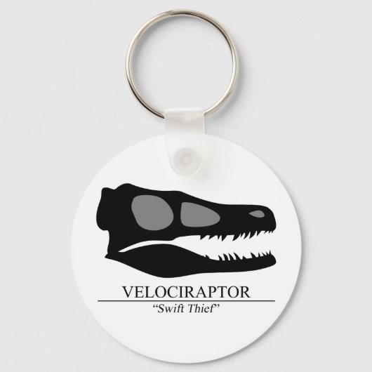 Velociraptor Skull Sleutelhanger (Voorkant)