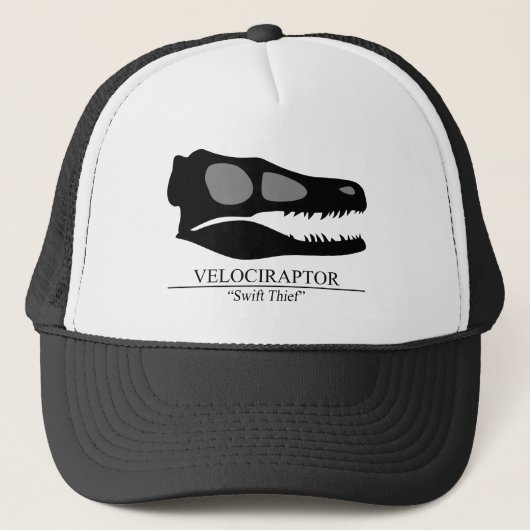 Velociraptor Skull Trucker Pet (Voorkant)