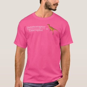 Velociraptor Wiskunde Grappige Dinosaurus Snelheid T-shirt