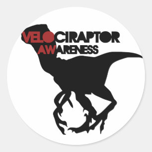 velociraptorbewustzijn ronde sticker