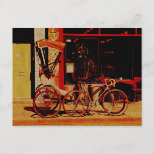velorickshaw carte postale vintage
