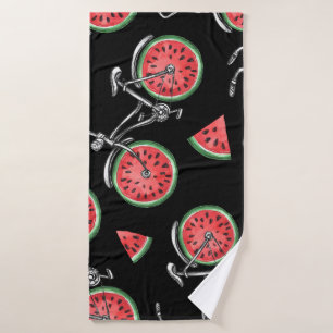 Vélos à roue de pastèque, motif d'été.