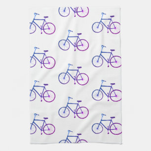 Vélos bleu violet vélos serviette de cuisine motif