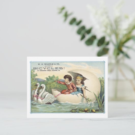 Vélos Étiquettes Publicité Lecture PA Carte postal (Debout devant)