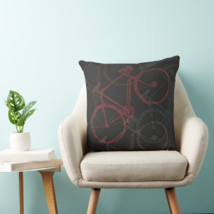 Vélos superposés sur Coussin noir