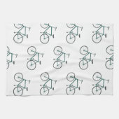 Vélos verts vélos motif serviette de cuisine (Horizontal)