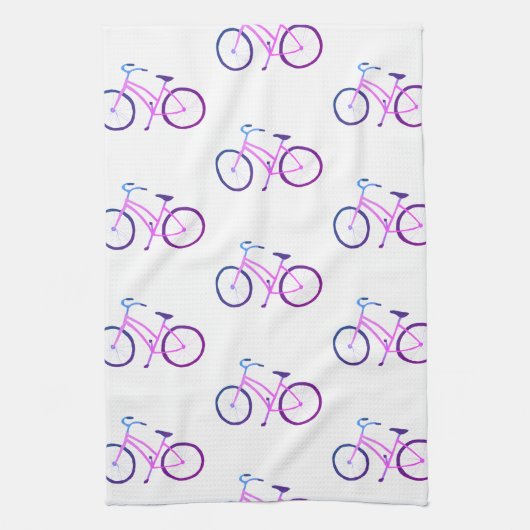 Vélos violet vélos serviette de cuisine motif (Vertical)