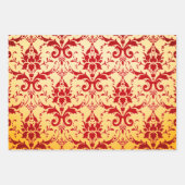 velours damassé, feuilles violets rêvés et étincel (Devant)