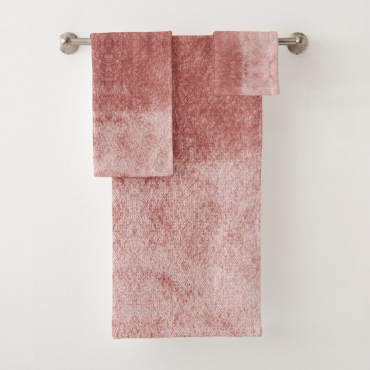 velours rose or Rose Serviettes de bains ou flanc  (En situation)