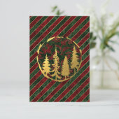 Velours rouge et vert | Carte de Noël (Debout devant)