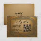 Velvet Alloy QR Code Mariage Carte RSVP (Devant / Derrière)