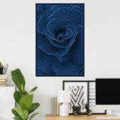 Velvet blue roos poster (Thuiskantoor)
