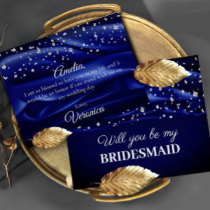 Velvet Blue Silk zal je zijn Bridesmaid zijn Briefkaart