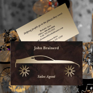 Velvet Chocolate & Gold Auto Visitekaartje