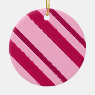 Velvet lintstroken, fuchsie en bleek roze keramisch ornament