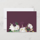 Velvet Magnolia Floral Wedding RSVP MEAL option (Dos)