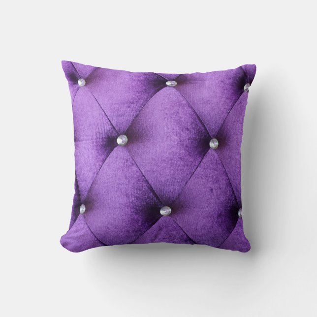 Velvet  paars roze café, textiel kussen (Voorkant)