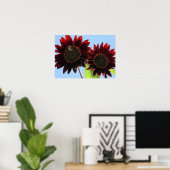 Velvet Queen Sunflower Poster (Thuiskantoor)