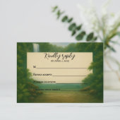 Velvet Rapids Wedding RSVP Card (Staand voorkant)