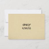 Velvet Rapids Wedding RSVP Card (Achterkant)