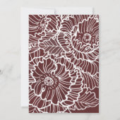 Velvet red met witte papavers kaart (Achterkant)