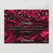 Velvet Rouge Soie Serez-Vous Ma Carte Postale De F (Dos)