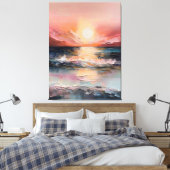 Velvet Sunset Over the Sea  Canvas Afdruk (Insitu (Slaapkamer))