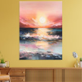 Velvet Sunset Over the Sea  Canvas Afdruk (Insitu (Woonkamer))