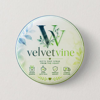 VelvetVine Elegante Bloem Logo Ronde Knoopspeld Button 5,7 Cm