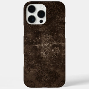 Velvety Bronze Damask   Bruine barokgrunge iPhone 16 Pro Max Hoesje