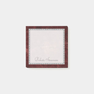 Velvety Henna Damask   Crimson Red Grunge Baroque Post-it® Notes
