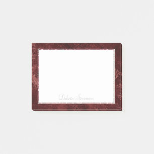 Velvety Henna Damask   Crimson Red Grunge Baroque Post-it® Notes