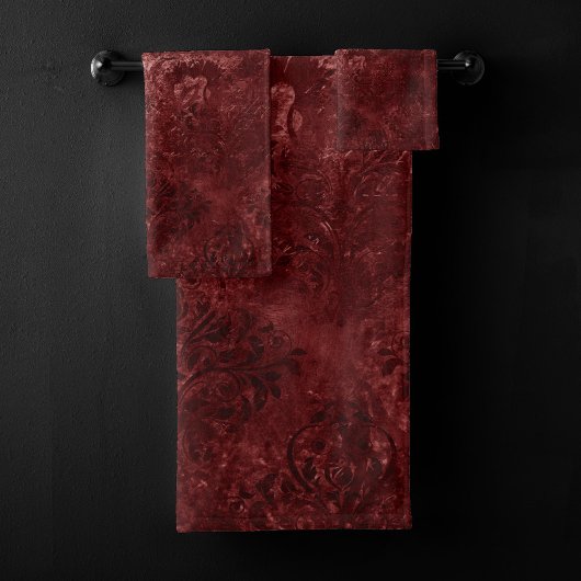 Velvety Henna Damask | Grunge rouge