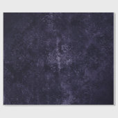 Velvety Midnight Damask | Indigo Paarse Grunge Cadeaupapier (Vlak)