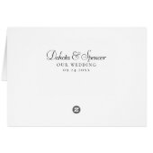 Velvety Navy Damask | Donkerblauw Dankjewel Card (Achterkant Horizontaal)