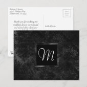 Velvety Onyx Damask | Black Vampy Grunge Aangepast Briefkaart (Voorkant / Achterkant)
