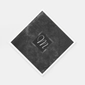 Velvety Onyx Damask | Black Vampy Grunge Aangepast Servetten (Hoek)