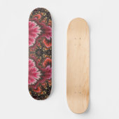 Velvety Soft roze Floral Kijk Fractal Abstract Skateboard (Voorkant)