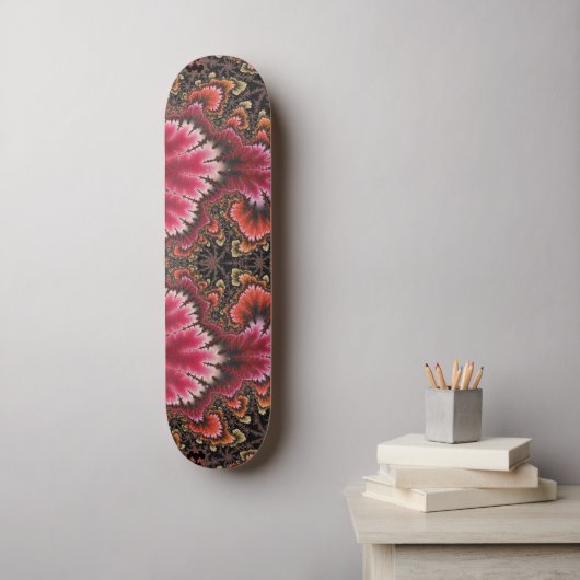 Velvety Soft roze Floral Kijk Fractal Abstract Skateboard (Muurkunst)