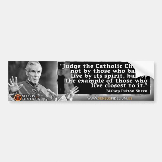 Ven Fulton Sheen Sticker "Judging the Church" (Devant)
