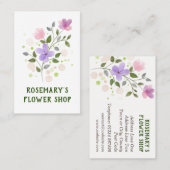 Vendeur de fleurs fleuriste Carte de visite. (Devant / Derrière)